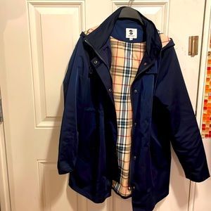 NWOT DEEP BLUE TRENCH COAT SIZE M